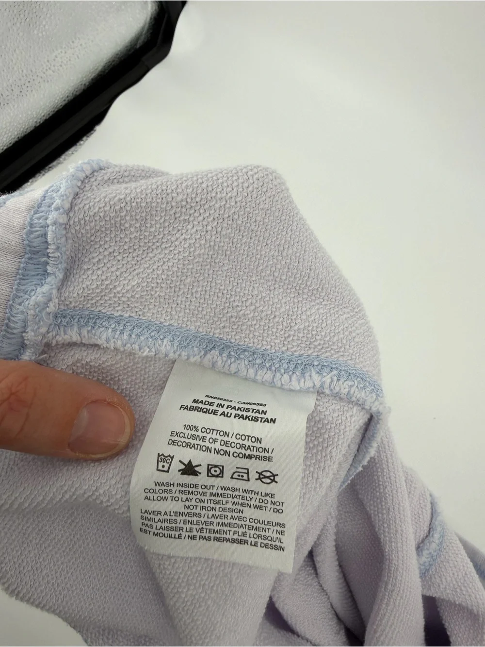 Nike Script Logo Sweatpants Pastel Light Blue Raw Hem Cropped Joggers Size L